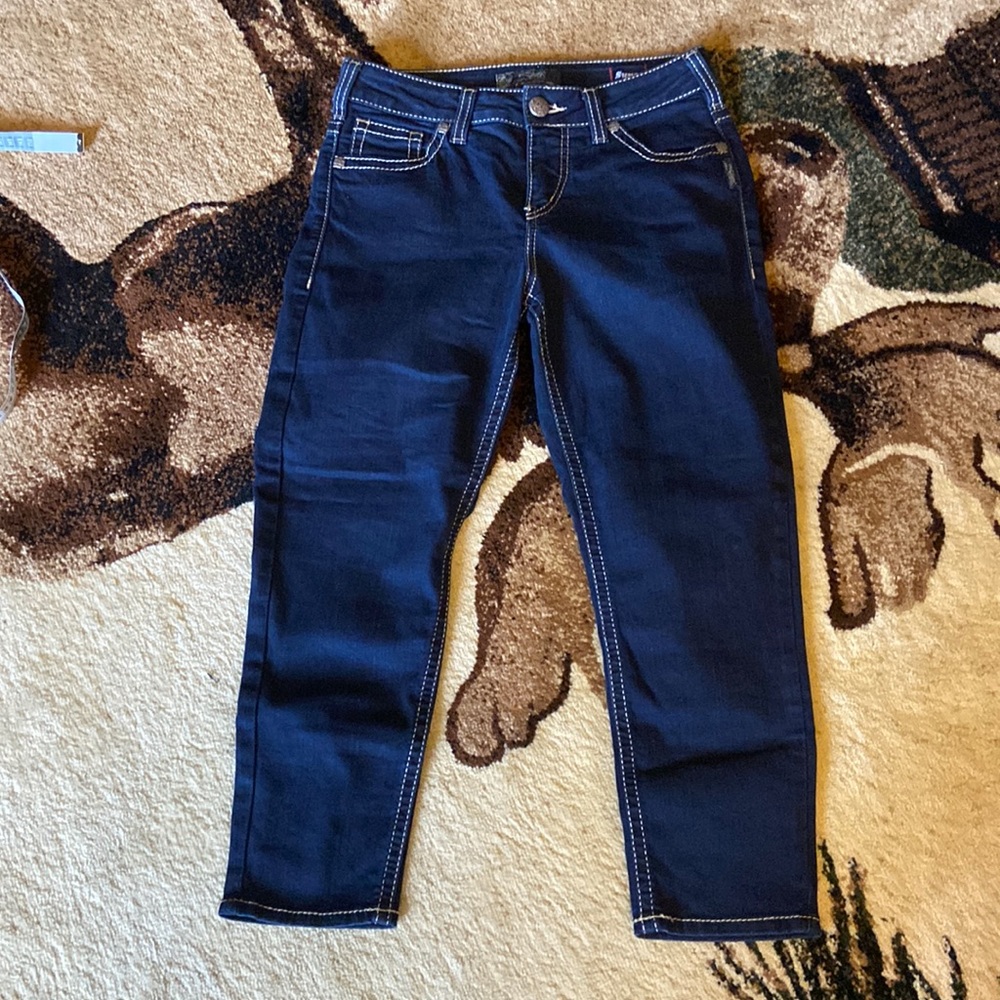 Suki Super Stretch Silver Jeans Capris W29/L23